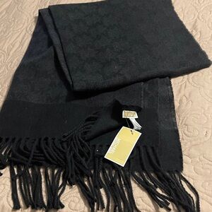 Michael Kors Charcoal Textured Scarf